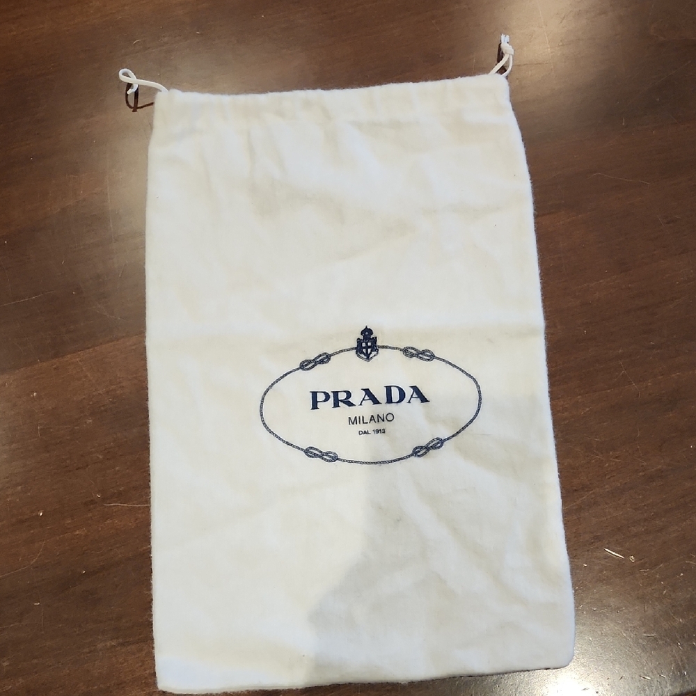 Prada White Logo Dust Bag